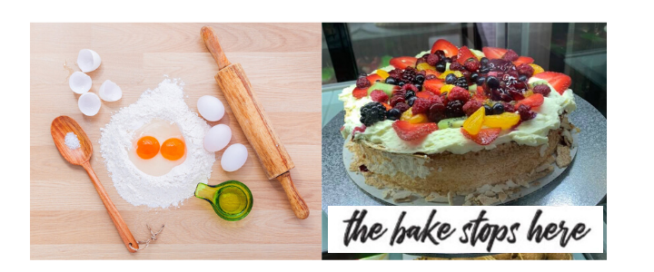Bakery - pavlova with fruit